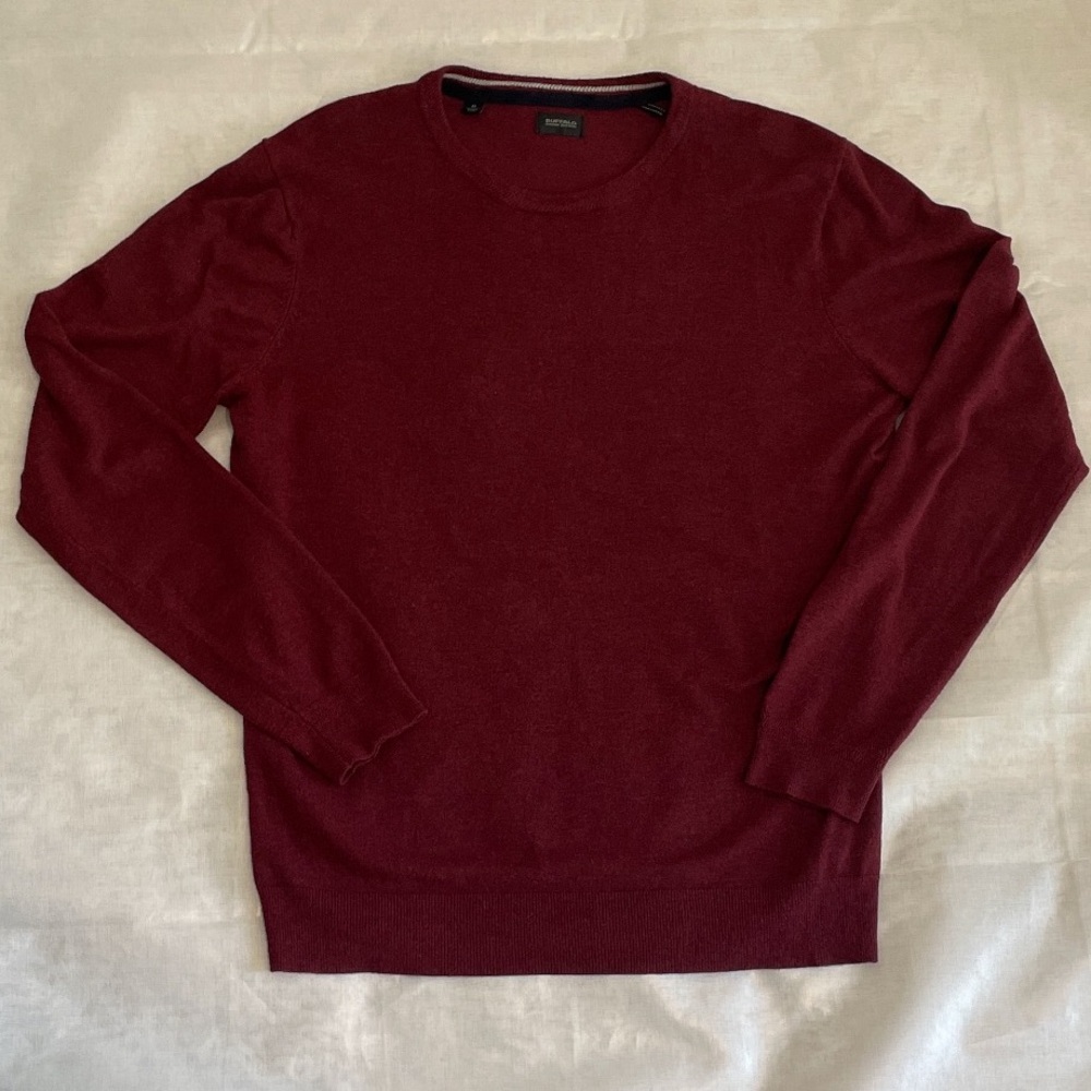 Buffalo David Bitton Men's Crewneck Sweater - Deep Red Medium